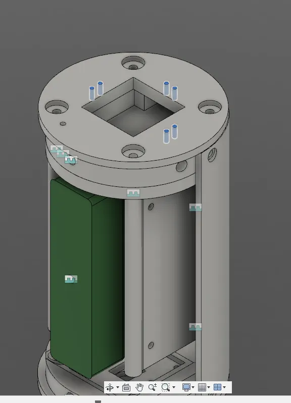 3D design - assembled case with dedicated peripherals