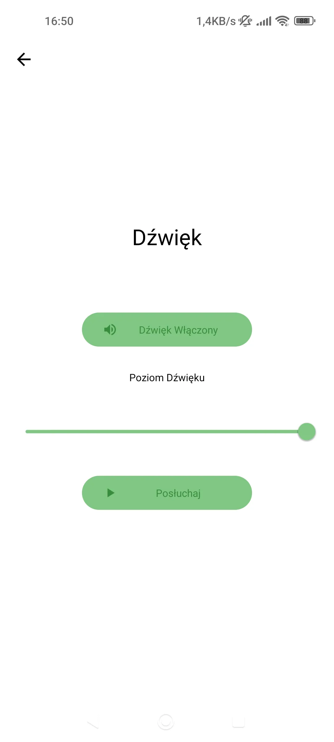 Sound settings
